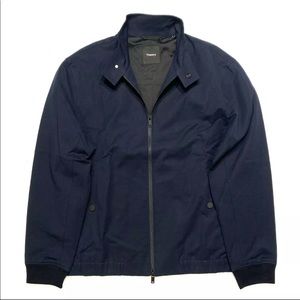 THEORY Mens Newton Stretch Zip Moto Jacket Deep Royal Blue M